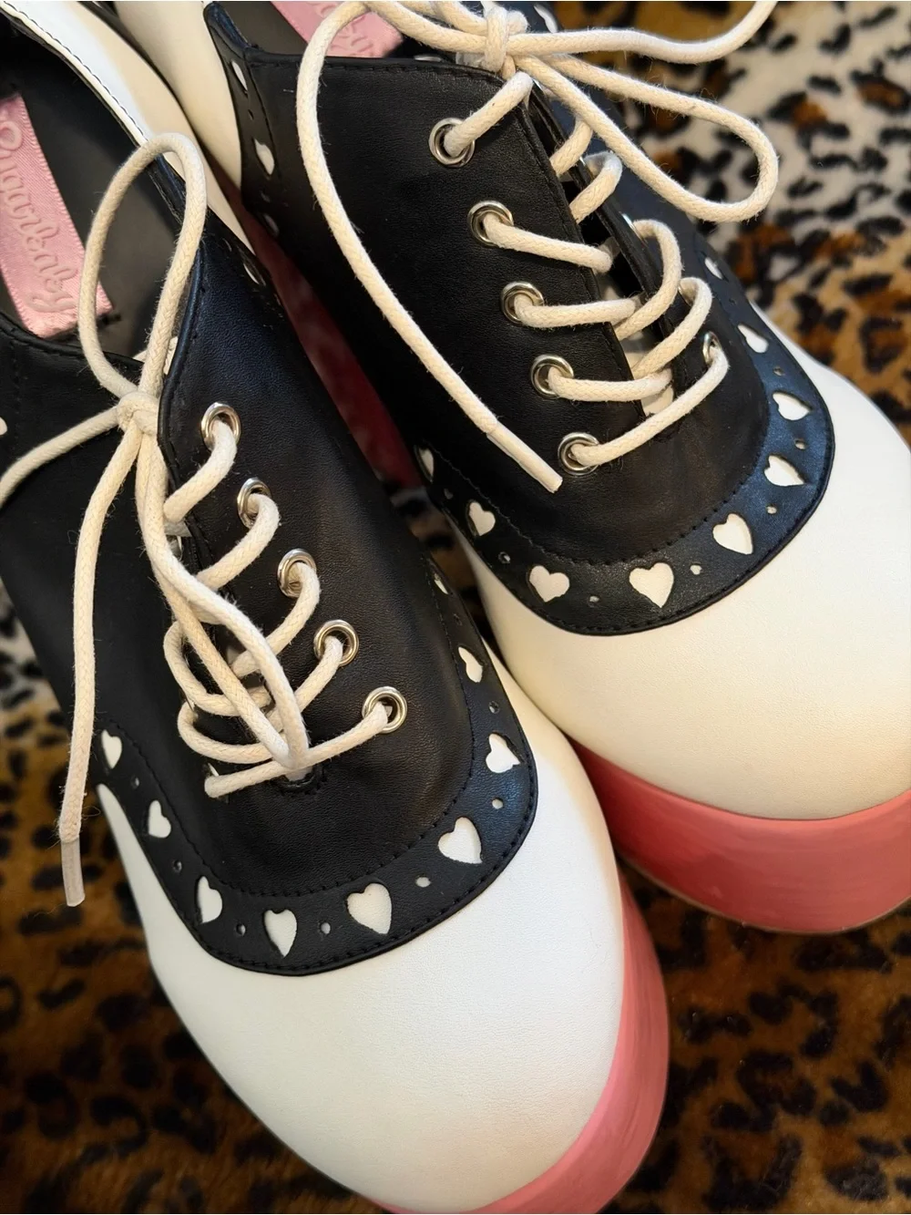 RARE Sugarbaby Dolls Kill Size 9 Pink Platform Oxford Heels Rockabilly